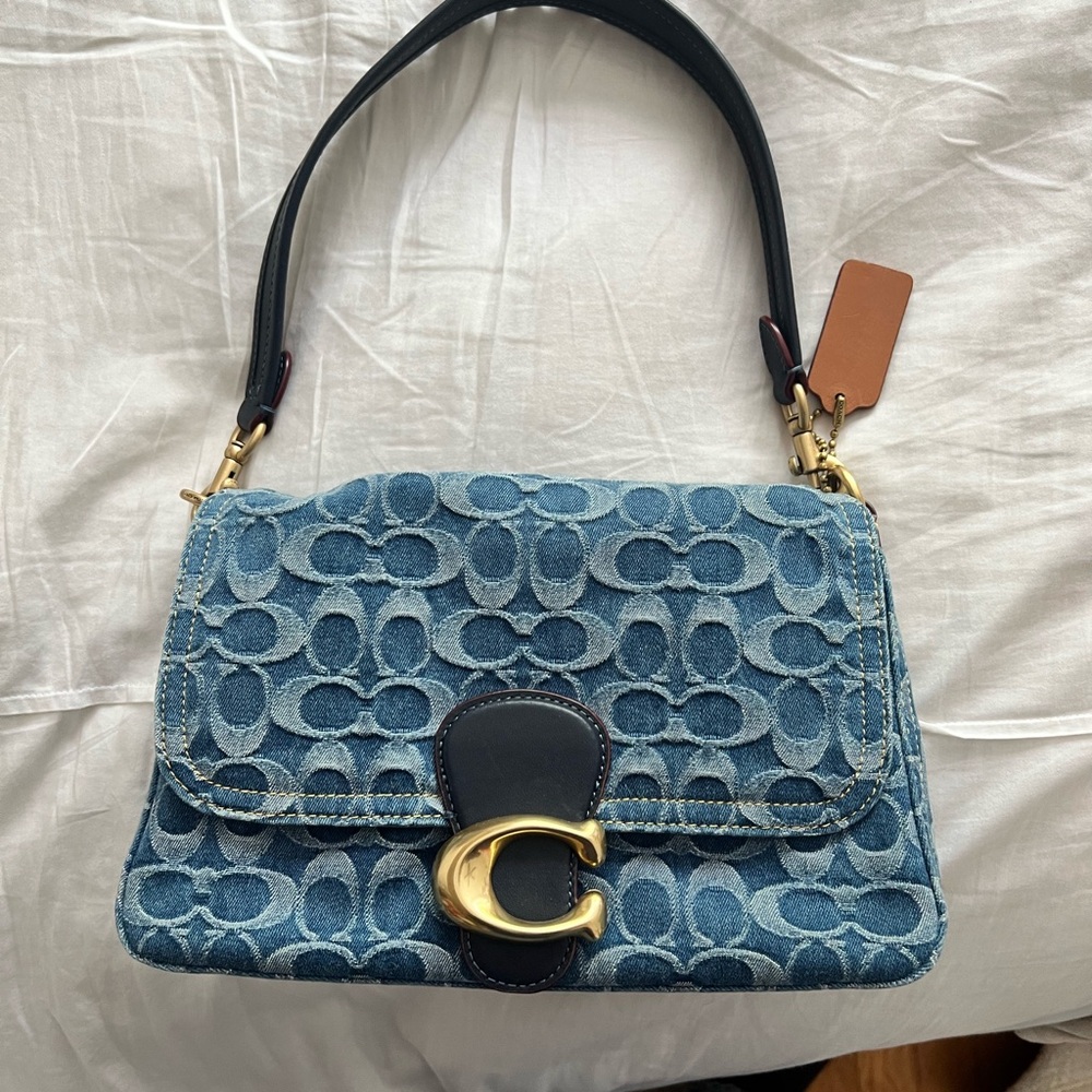 Coach denim shoulder bag